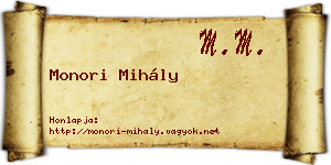 Monori Mihály névjegykártya