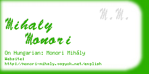 mihaly monori business card