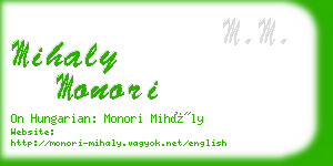 mihaly monori business card